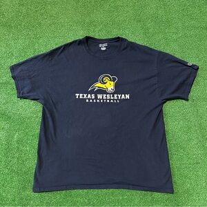 Champion Texas Wesleyan Basketball Tee Navy